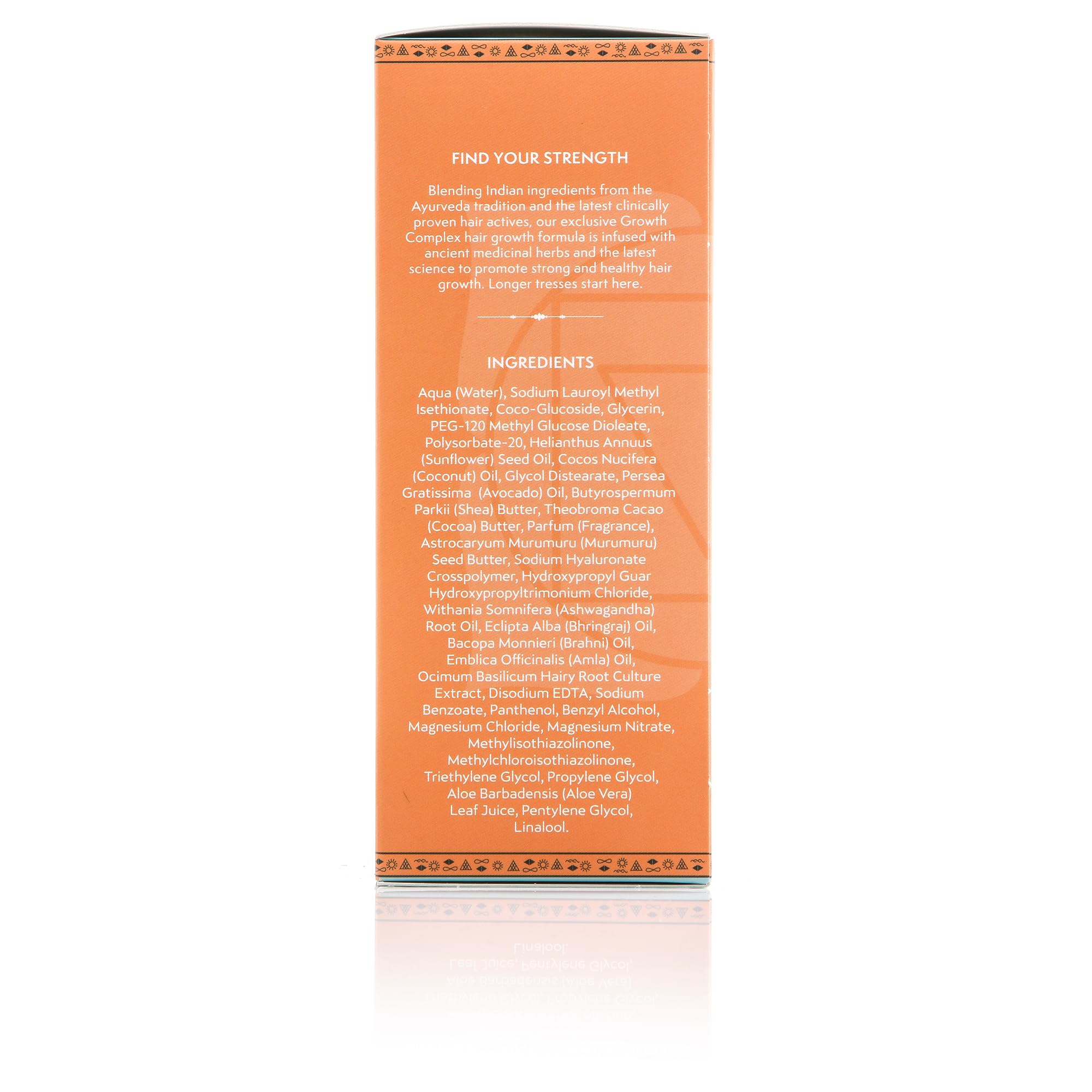 Nature Spell Hair Growth Shampoo Ayurveda formula close-up conveys natural nourishment