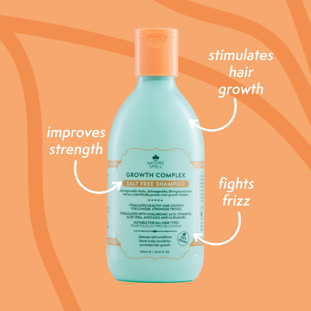 Nature Spell Hair Growth Shampoo lather demonstrates cleansing action and volume support