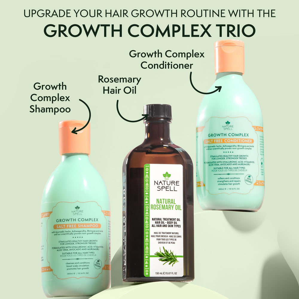 Nature Spell Rosemary Oil brush helps achieve even coverage across hair.