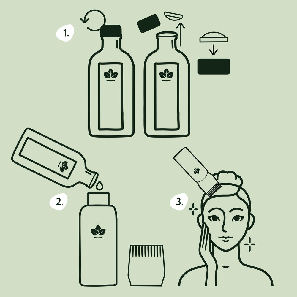 Nature Spell Rosemary Oil on hair strands to moisturize and smooth dry areas.