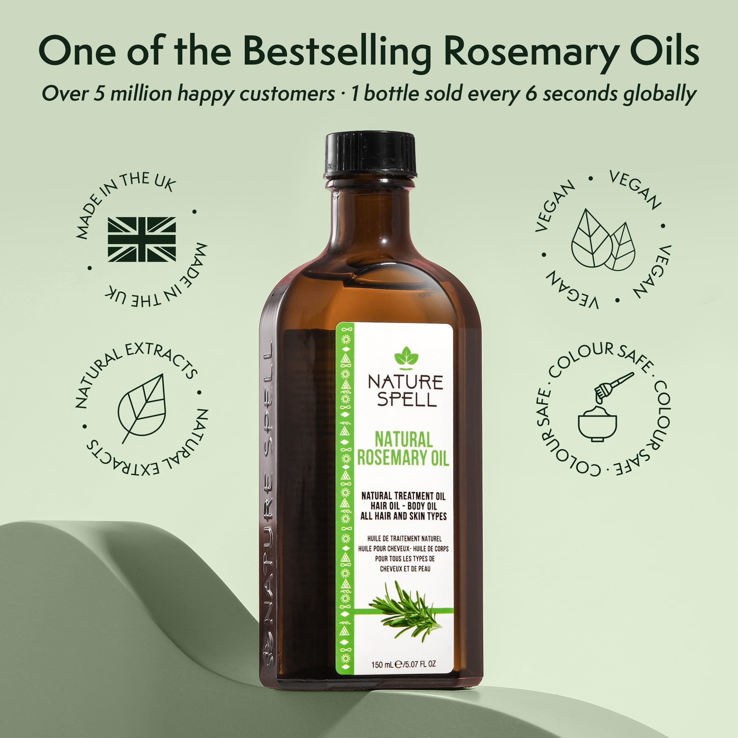 Nature Spell Rosemary Oil overnight-use scenario for extended exposure benefits.
