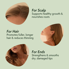 Nature Spell Rosemary Oil being applied to the scalp for targeted nourishment.
