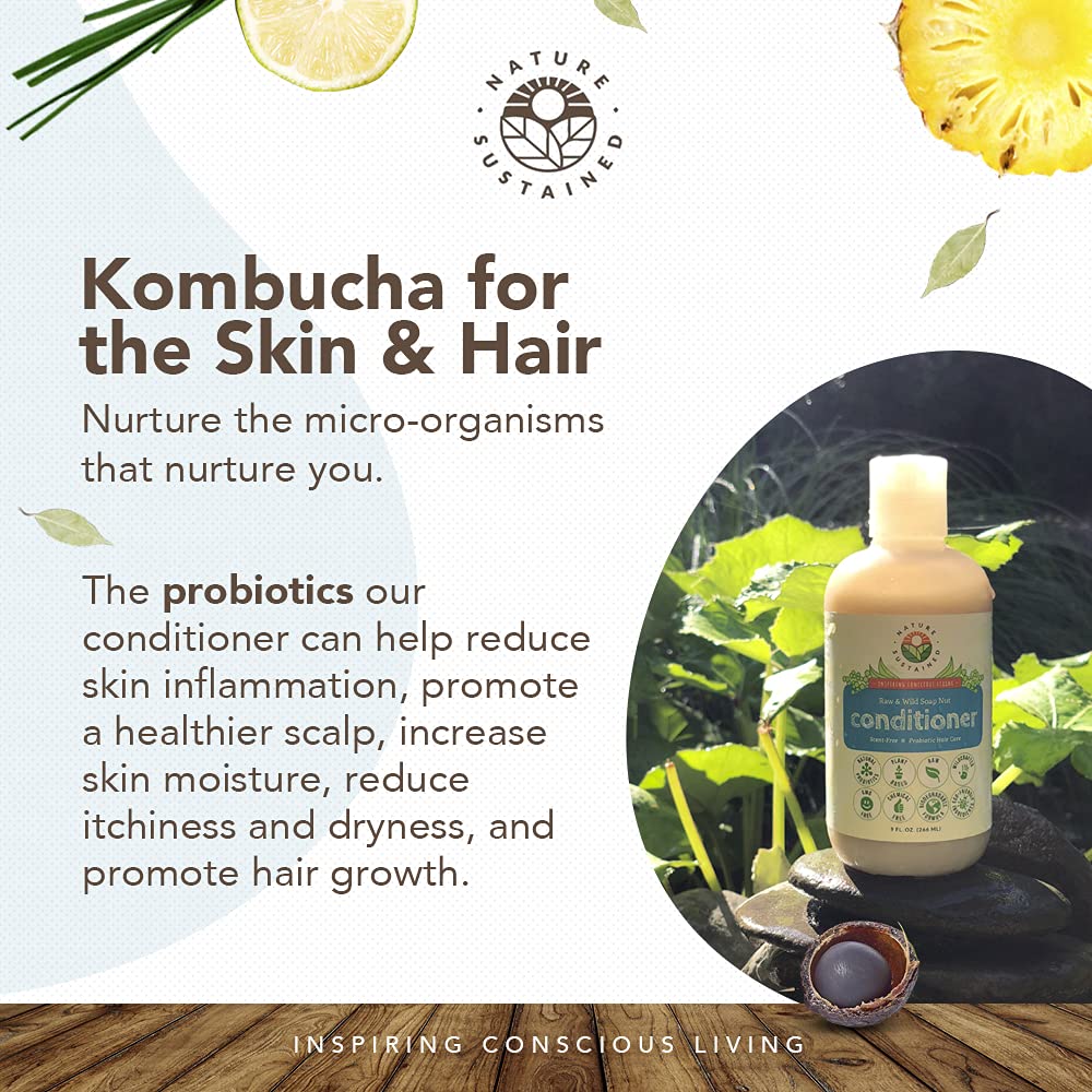 Nature Sustained conditioner lather demonstrates gentle cleansing and natural nutrients.