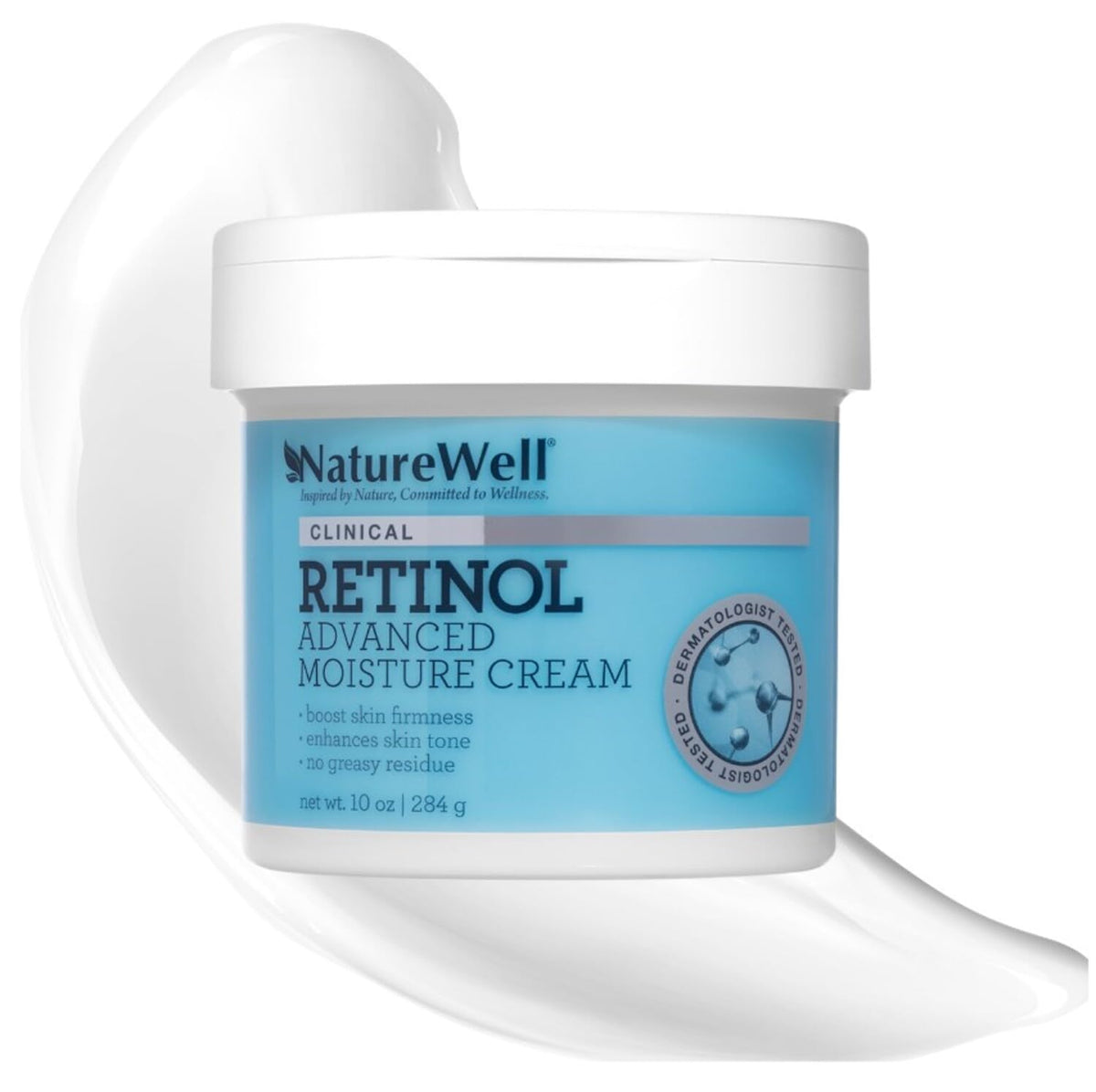 NATURE WELL Clinical Retinol Moisture Cream packaging image for daily skincare routine.