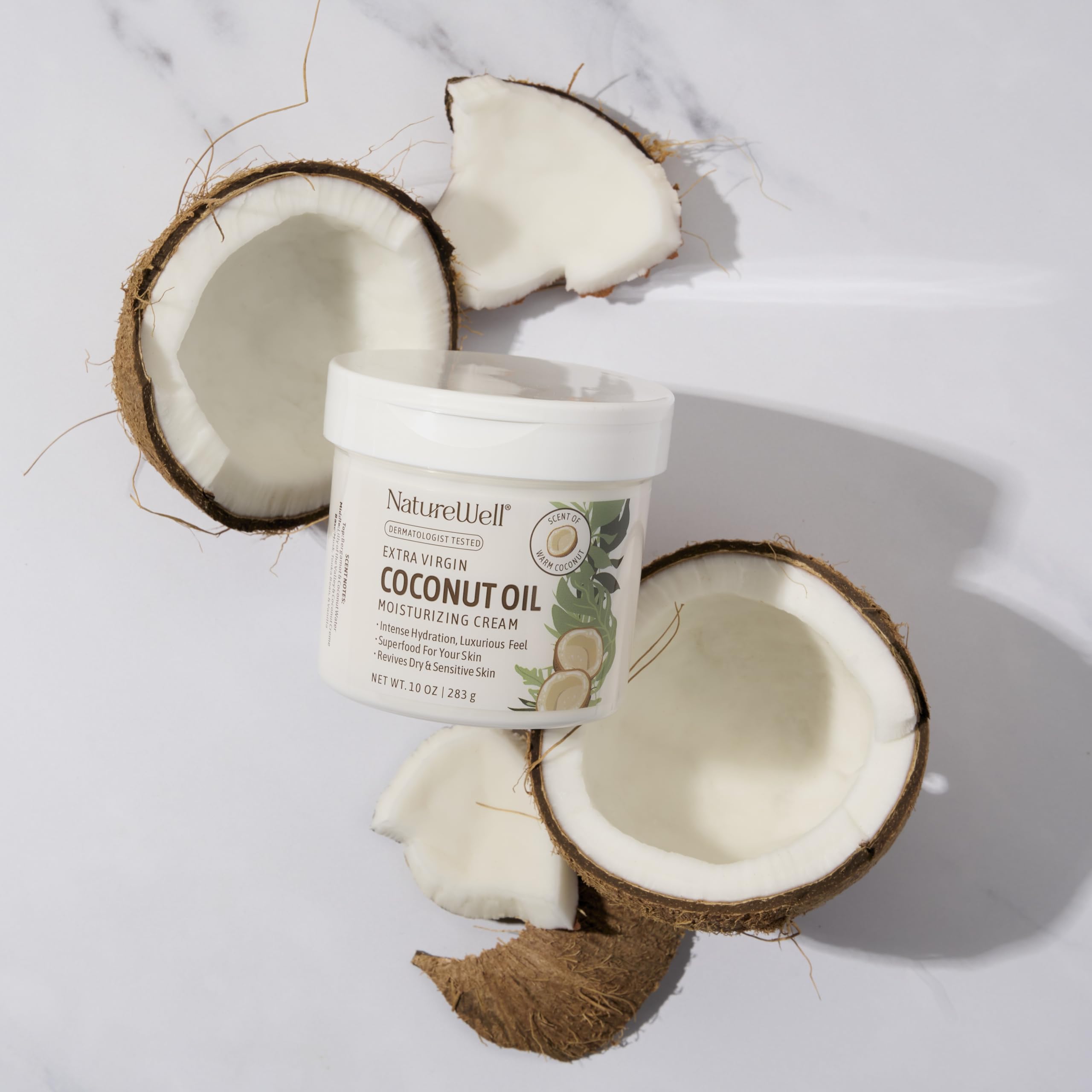 Nature Well application on hands demonstrating glide and quick absorption on skin.