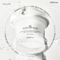 NatureClass R4 Rice Wash Off Mask rinse reveals clean, refreshed skin