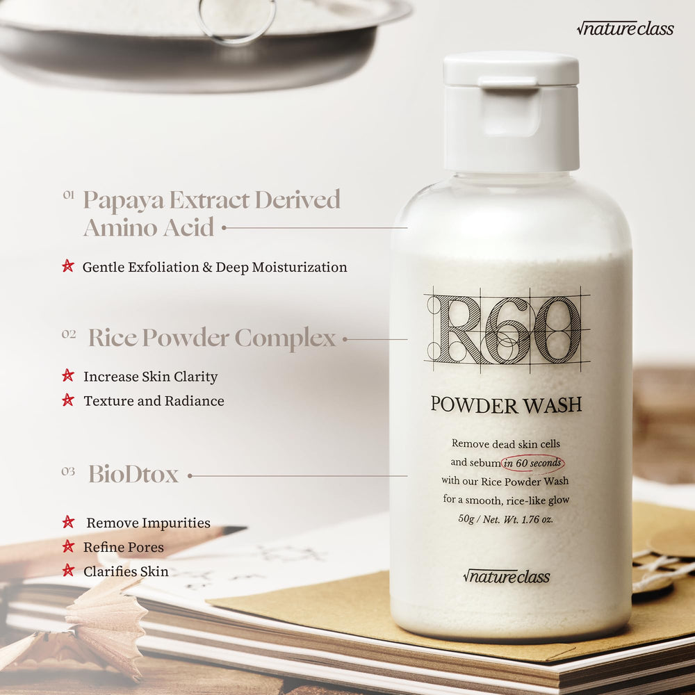Natureclass R60 dual-powder-foaming-system cleans deeply with a cushiony feel.