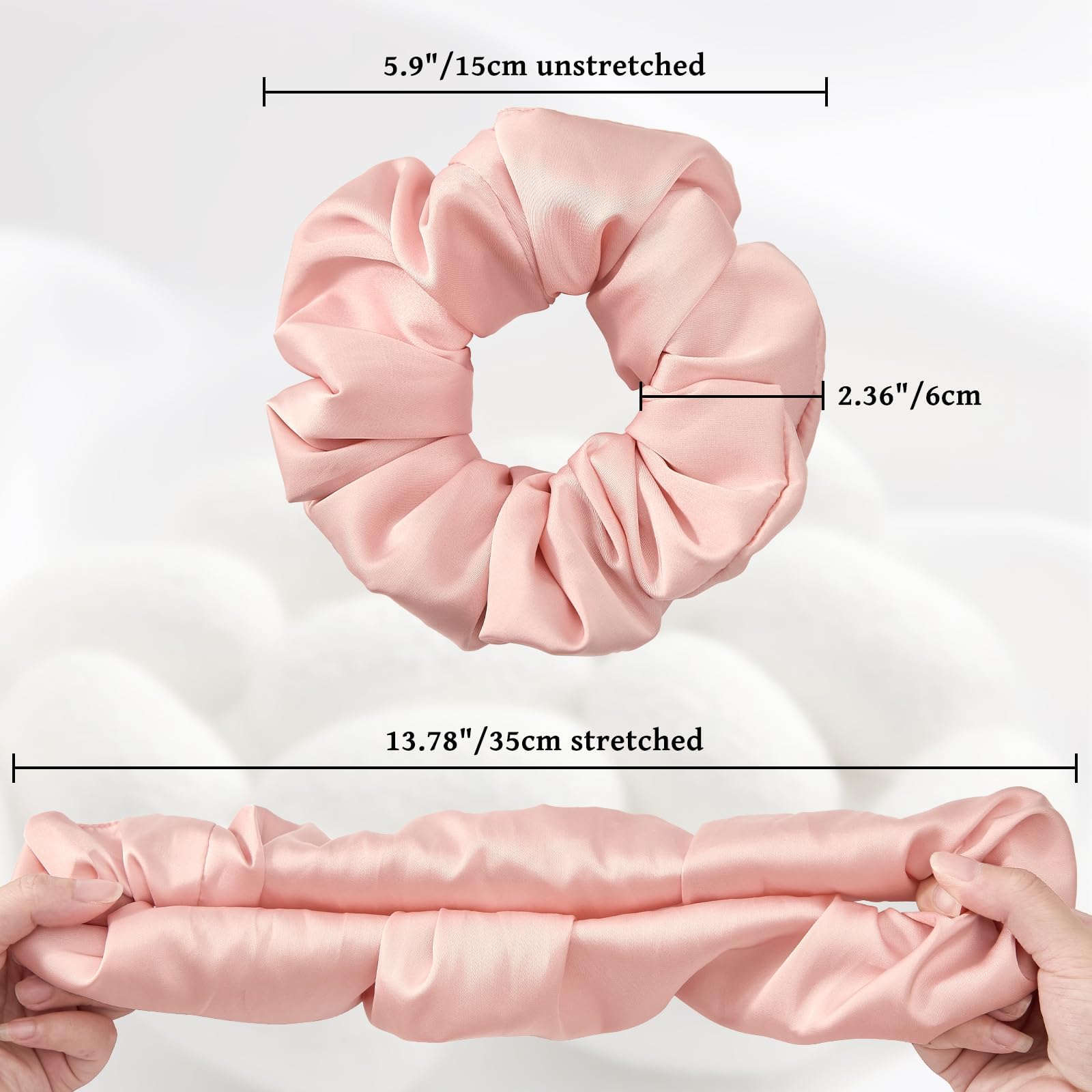 NatureKess no-dents silk scrunchies: prevents dents and pulling
