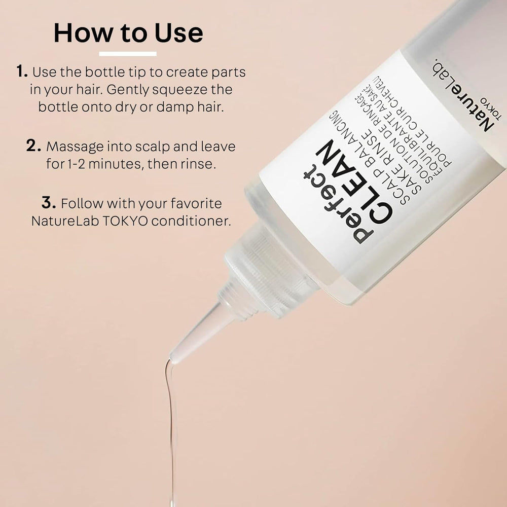 NatureLab.TOKYO Perfect Clean label details closeup for ingredient transparency.