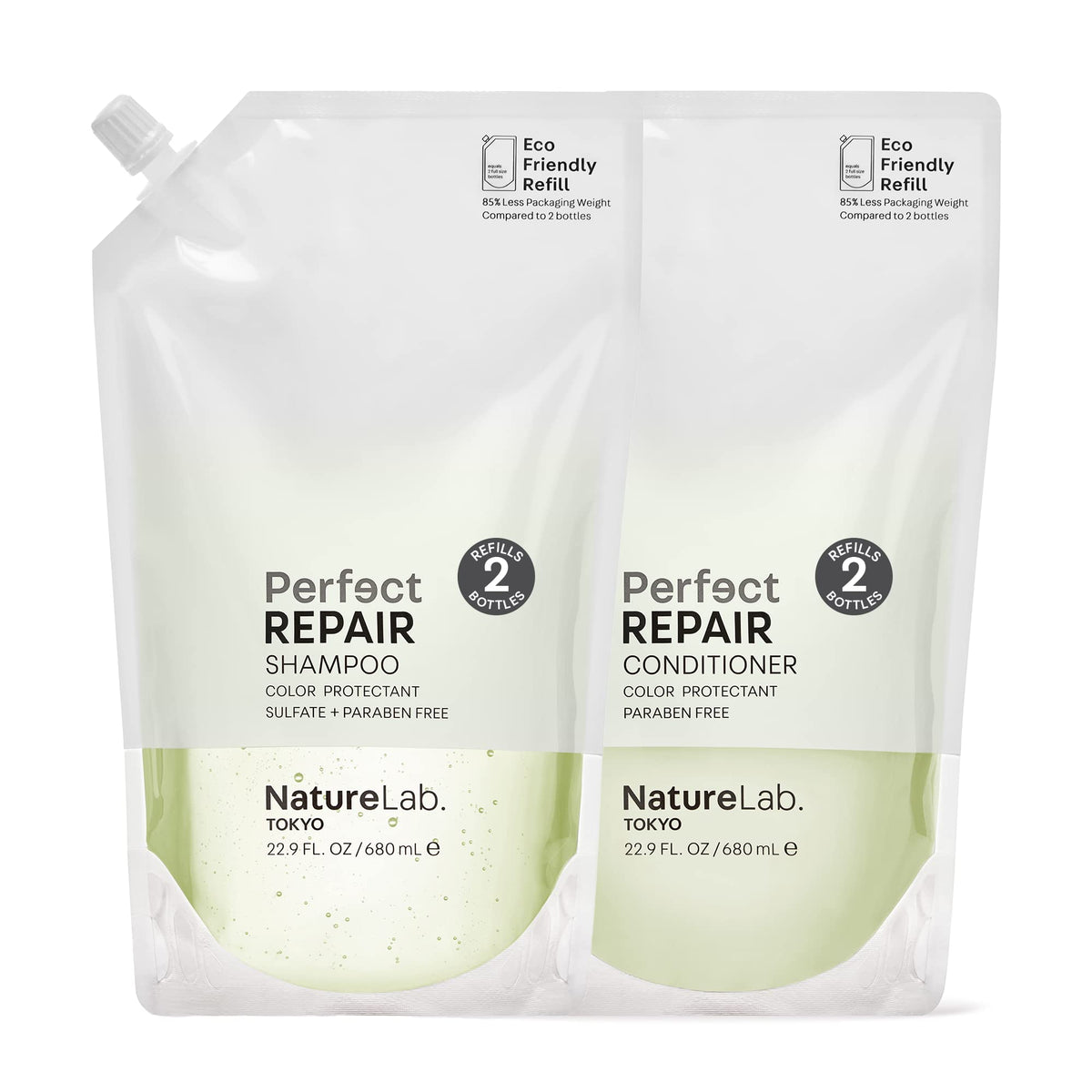 NatureLab.TOKYO Perfect Repair Shampoo bottle strengthens roots with vibrant shine