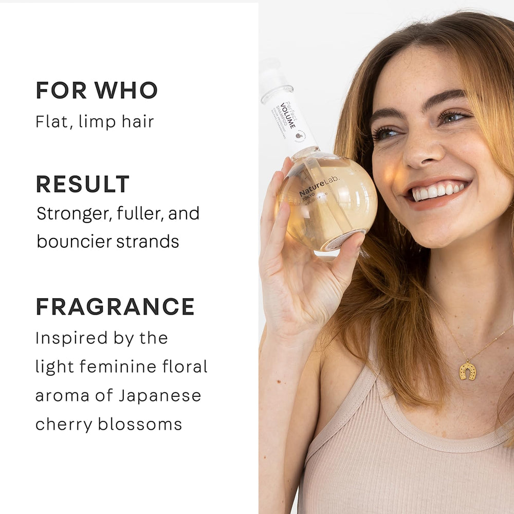 NatureLab.TOKYO Perfect Volume Shampoo lathering action for gentle cleansing