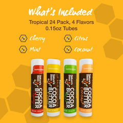Nature's Bees Cocoa Butter Lip Balm mint tube offers refreshing hydration anytime.