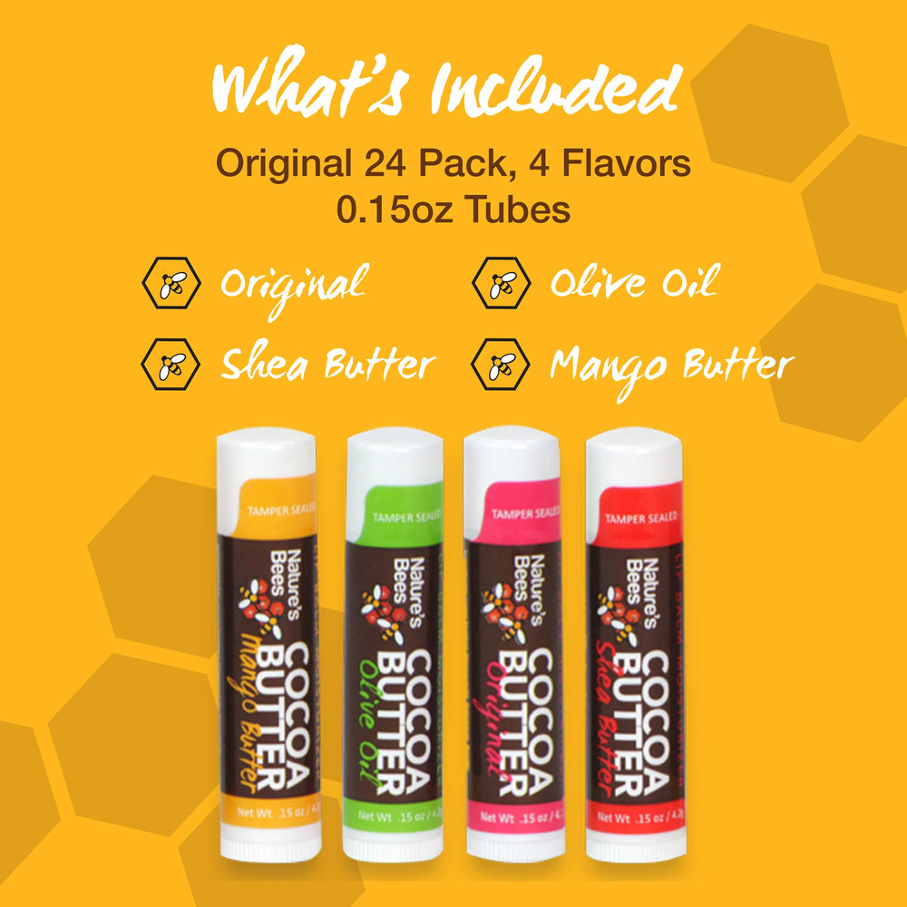 Nature's Bees lip balm olive oil flavor tube for smooth hydration.
