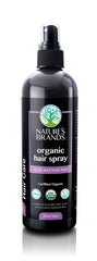 Nature's Brands Hair Spray Organic Herbal Choice Mari 16oz bottle shows natural hold for everyday styling.