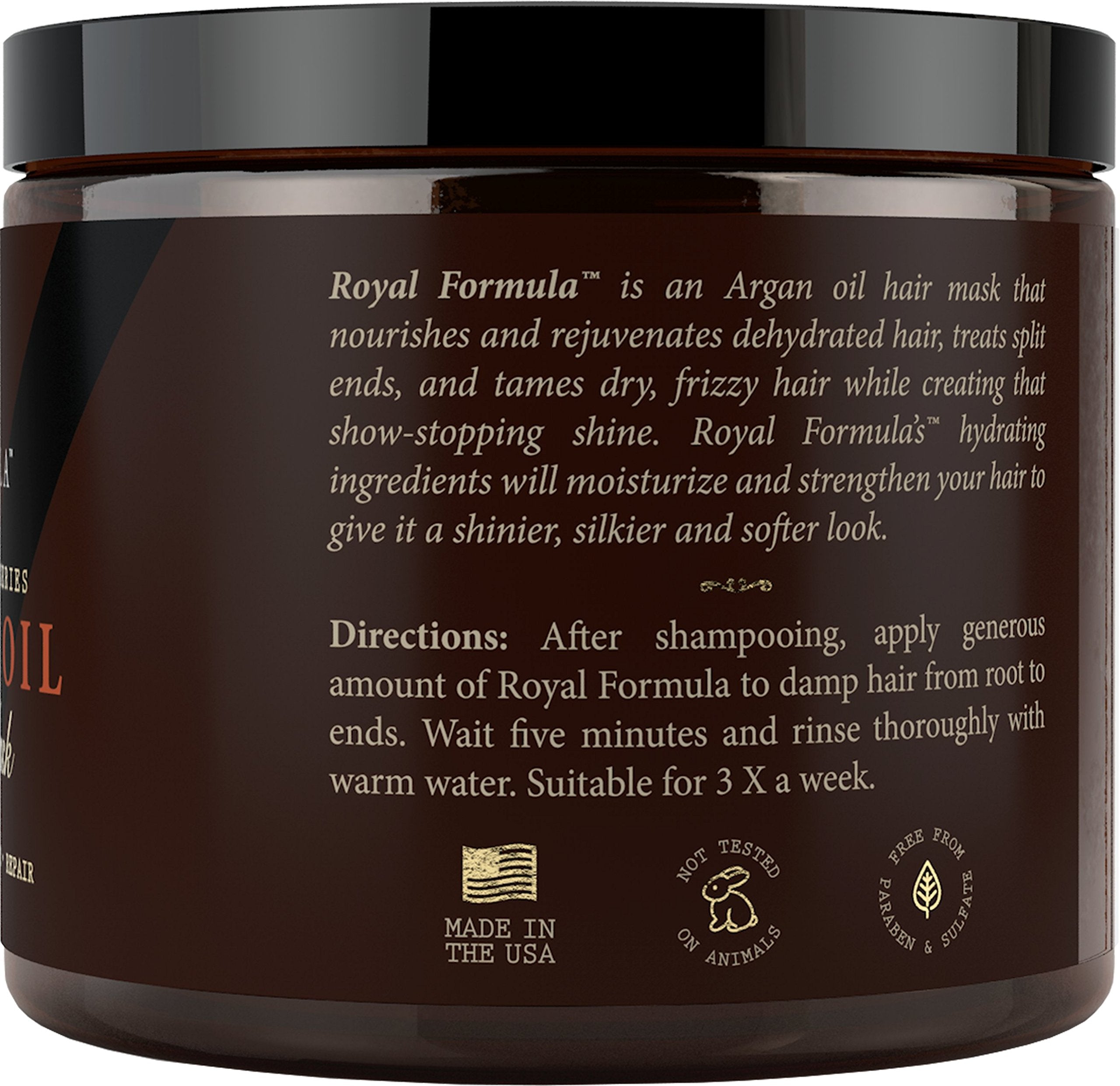 Nature's Potent Argan Oil Hair Mask sulfate free formula for color treated hair
