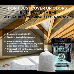 Nature's Pure Edge pouch in damp area shows instant odor control