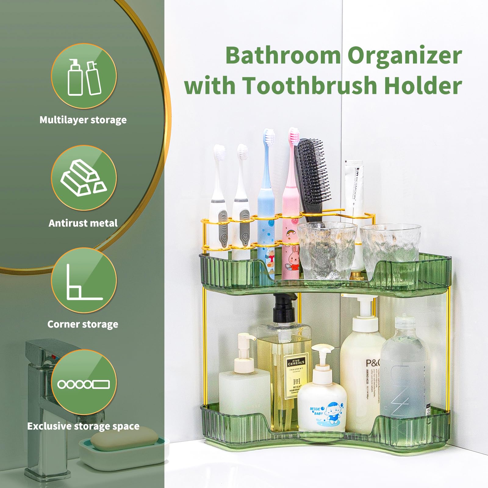 Nature's Source easy-assembly green simplifies setup for a stylish bathroom upgrade.