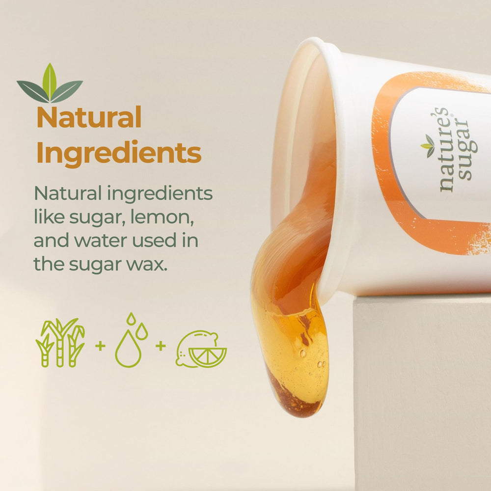 Nature's Sugar firm sugar wax applied to bikini area for smooth removal