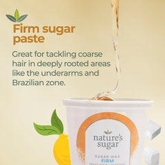 Nature's Sugar all-purpose paste for arms provides smooth, pliable waxing at home.