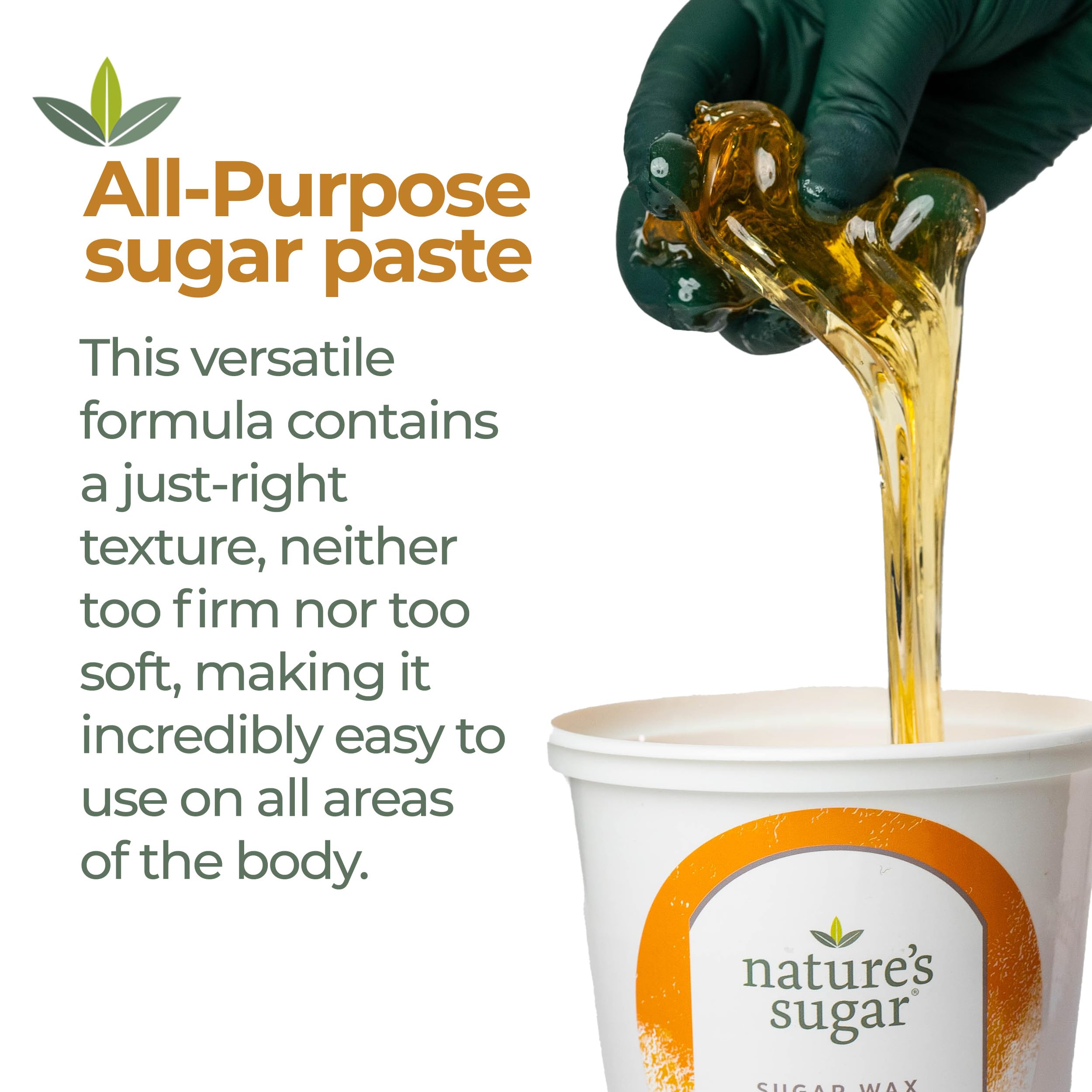 Nature's Sugar all-purpose paste for back delivers easy full-back waxing at home.