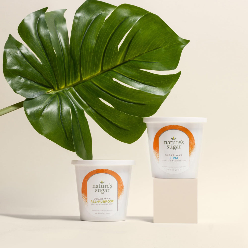 Nature's Sugar cruelty-free label signals ethical, vegan waxing options.