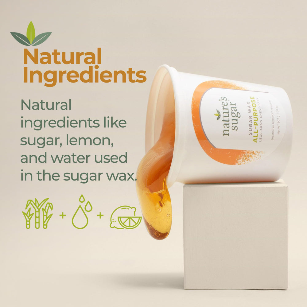 Nature's Sugar firm paste for bikini area grips coarse hair effectively.
