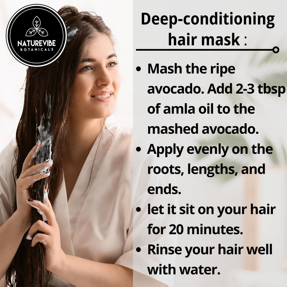 Naturevibe Botanicals Amla Oil ingredients – 100% pure and natural.