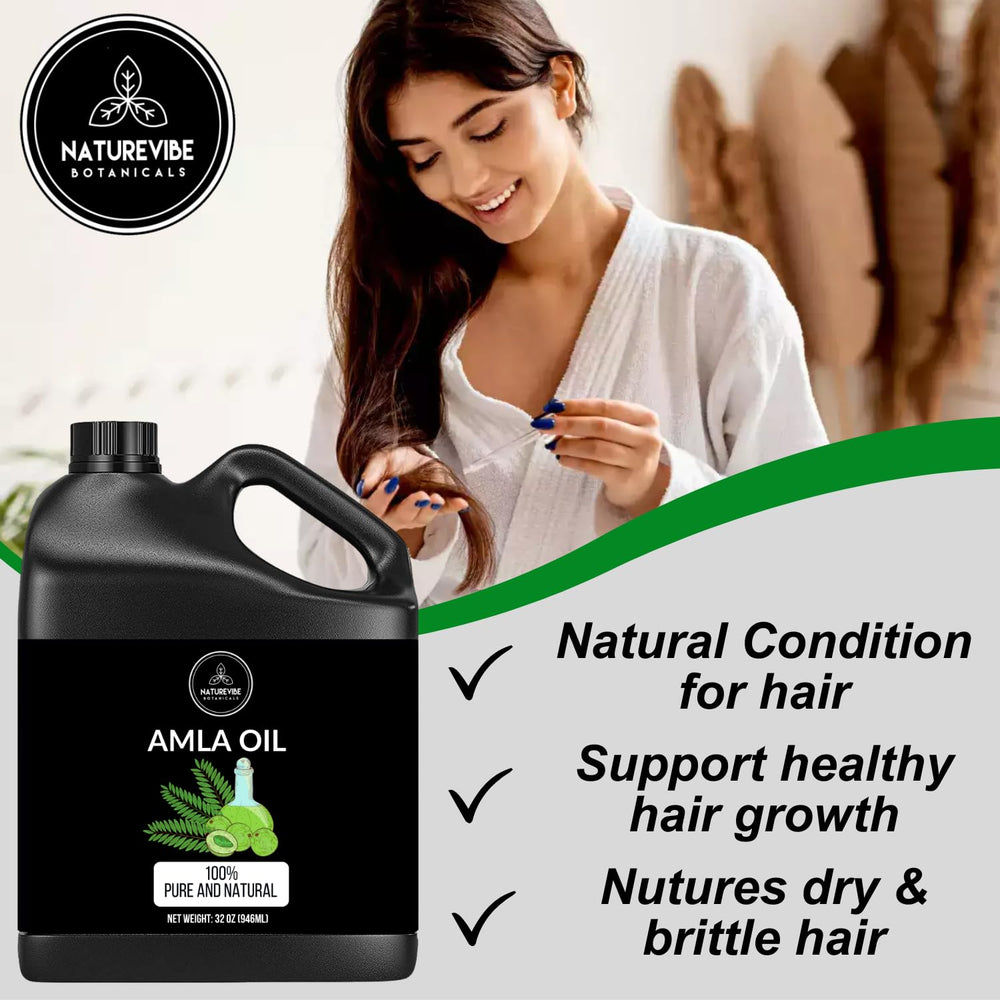 Naturevibe Botanicals Amla Oil on skin – moisturizes and soothes.