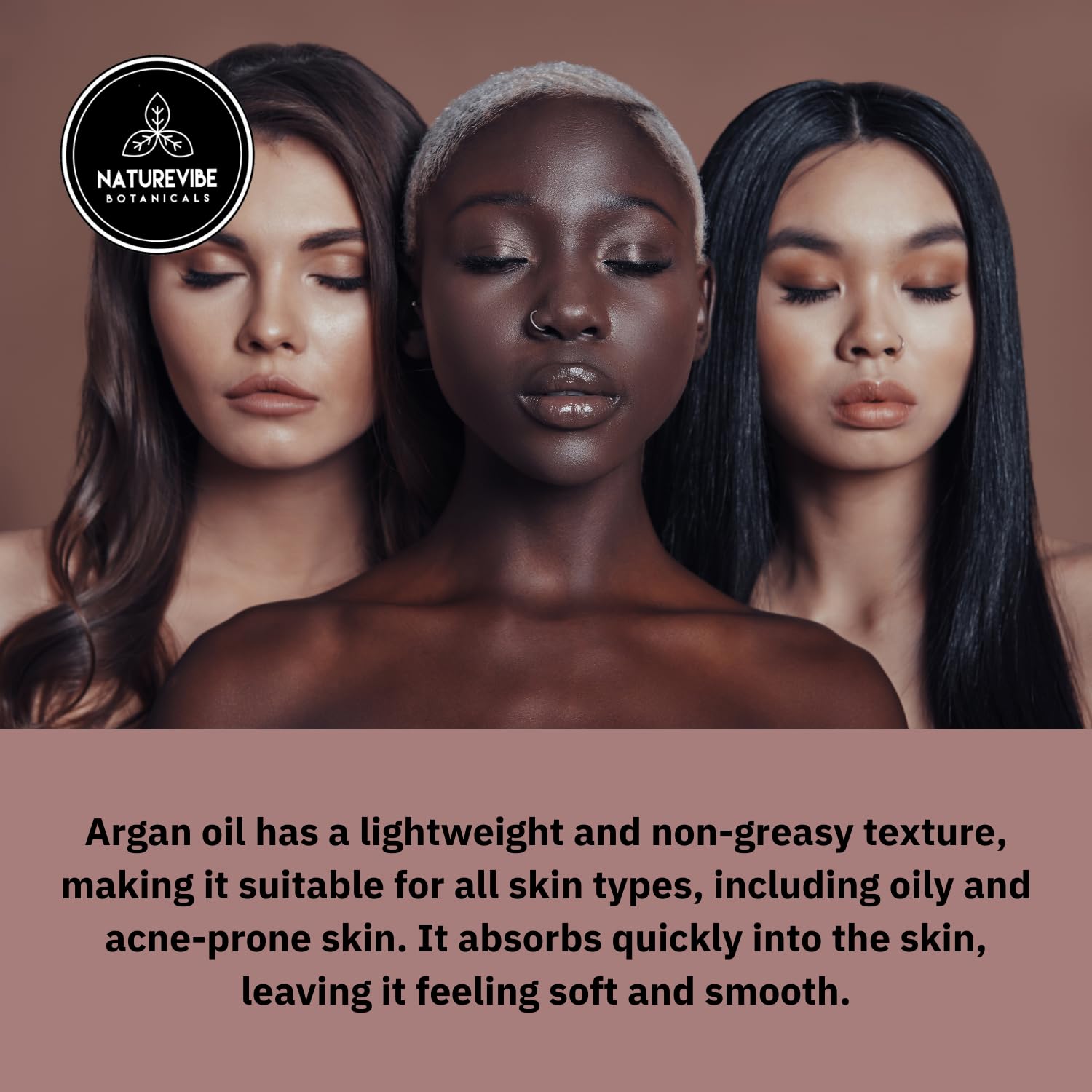 Naturevibe Botanicals Argan Oil non-greasy formula ideal for face and body.