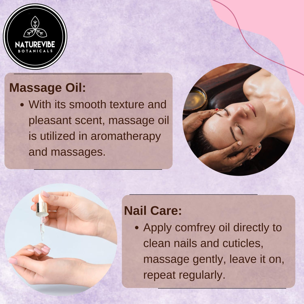 Naturevibe Botanicals comfrey oil for cuticles supports nail care routine