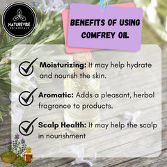 Naturevibe Botanicals comfrey oil for DIY skincare and nourishing routines