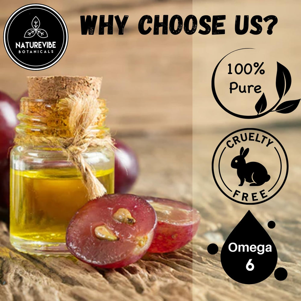 Naturevibe Botanicals grapeseed oil as essential oil carrier base