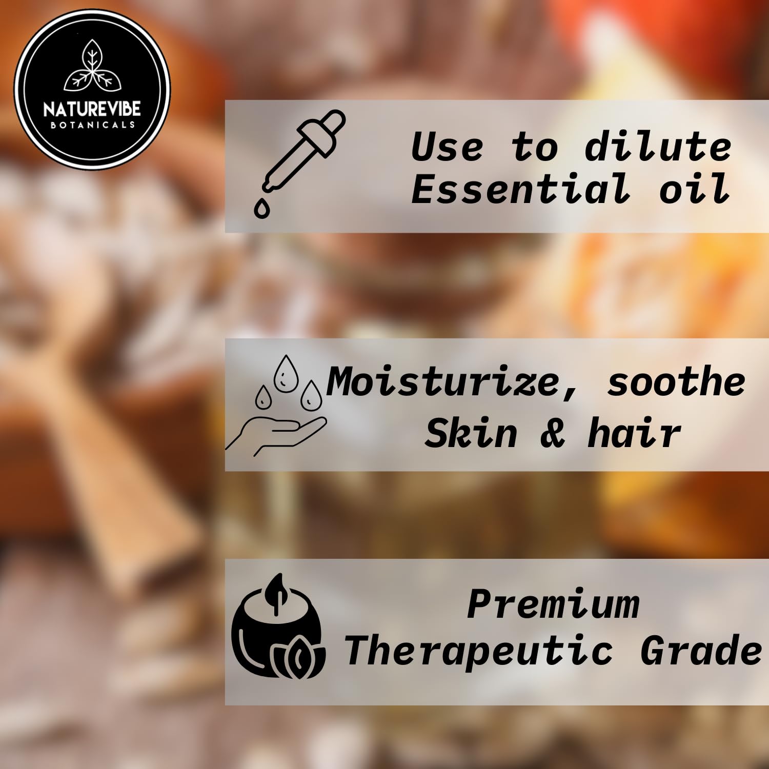 Naturevibe Botanicals Pumpkin Seed Oil on palm demonstrates quick absorption for massage.
