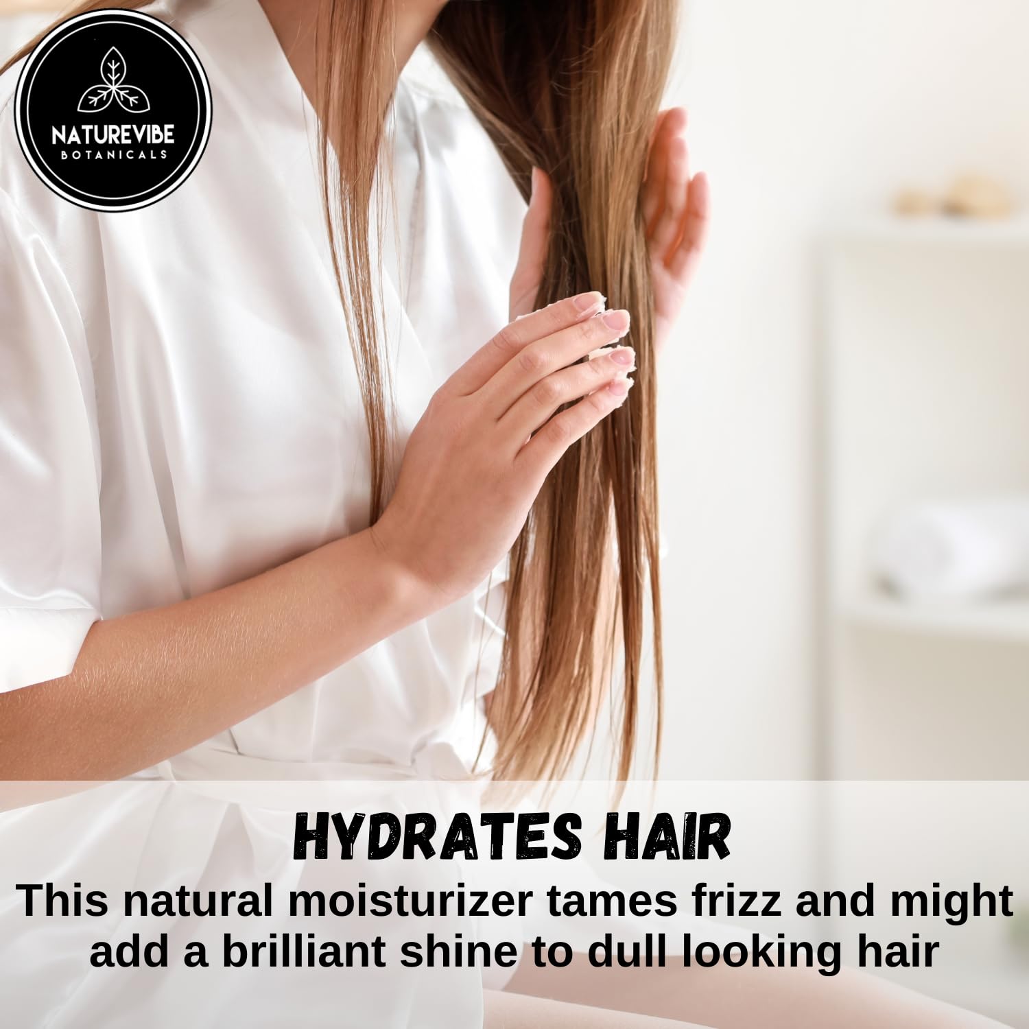 Naturevibe Botanicals Pumpkin Seed Oil pour demonstrates lightweight, non-greasy skin and hair care.