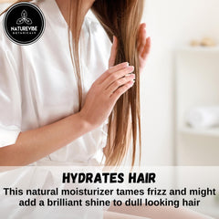 Naturevibe Botanicals Pumpkin Seed Oil pour demonstrates lightweight, non-greasy skin and hair care.