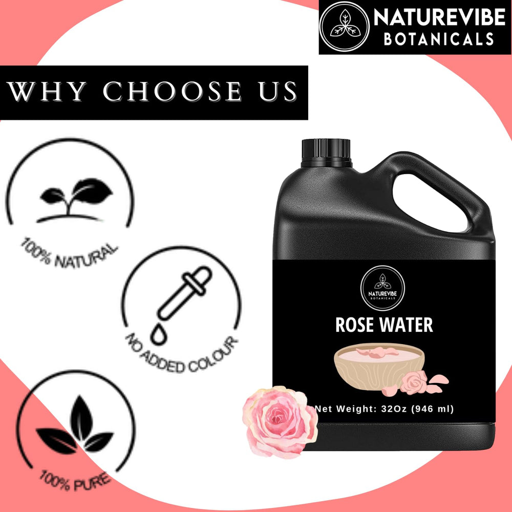 Naturevibe Botanicals rose water travel spray bottle for on the go