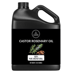 Naturevibe Botanicals castor rosemary oil jar aids long-lasting freshness for skincare.