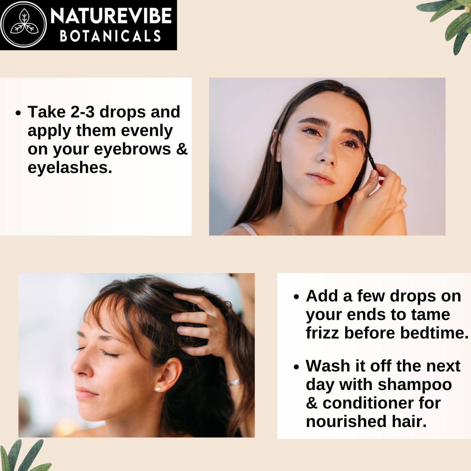 Naturevibe Botanicals castor rosemary oil label signals pure, natural ingredients.