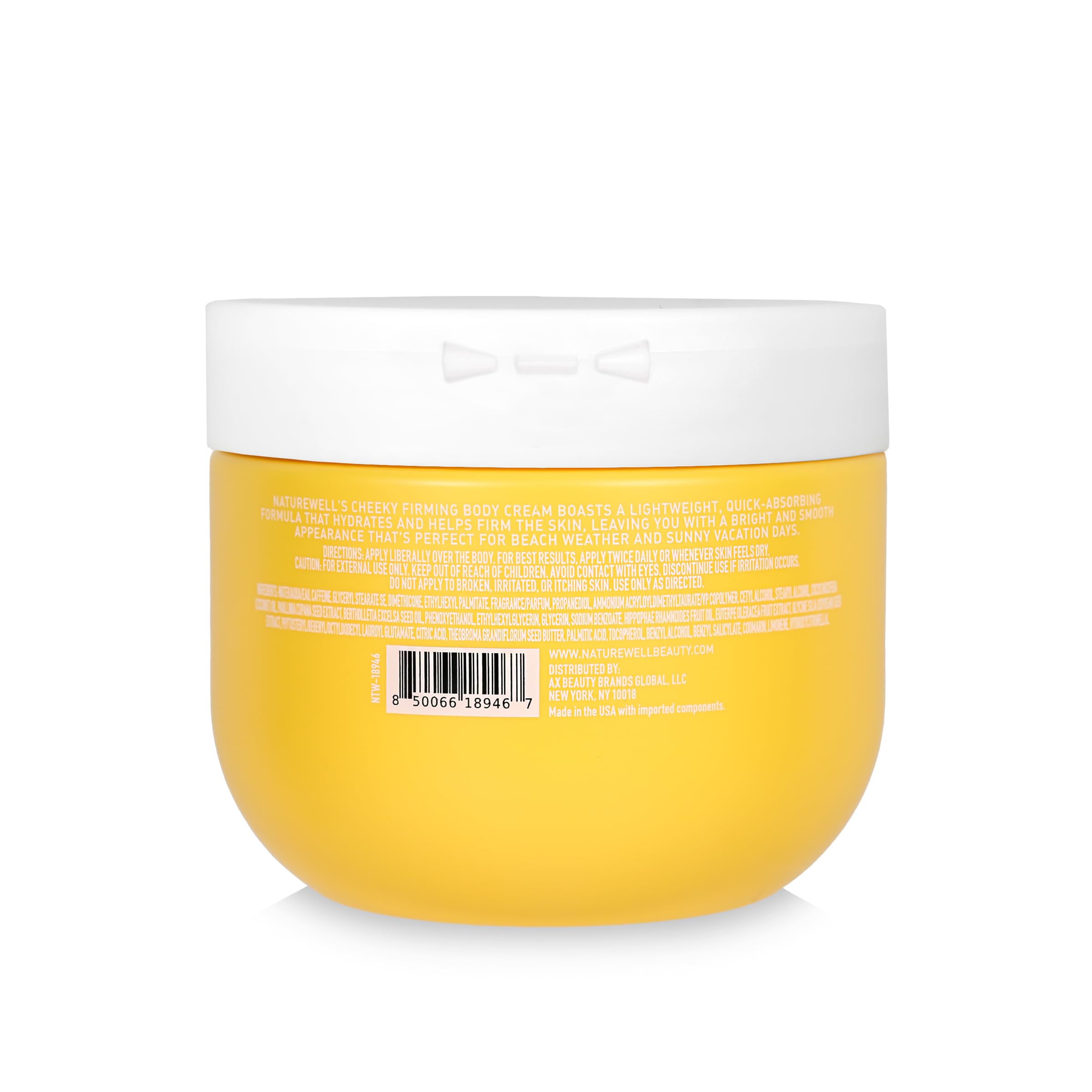 NatureWell Cheeky Firming Body Cream bottle 12oz display.