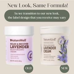NatureWell Lavender Smooth Cream on hands with lightweight, non-greasy finish