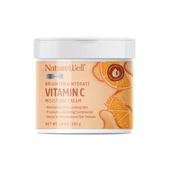 Nature Well Vitamin C Moisture Cream bottle offers brightening benefits for even skin tone