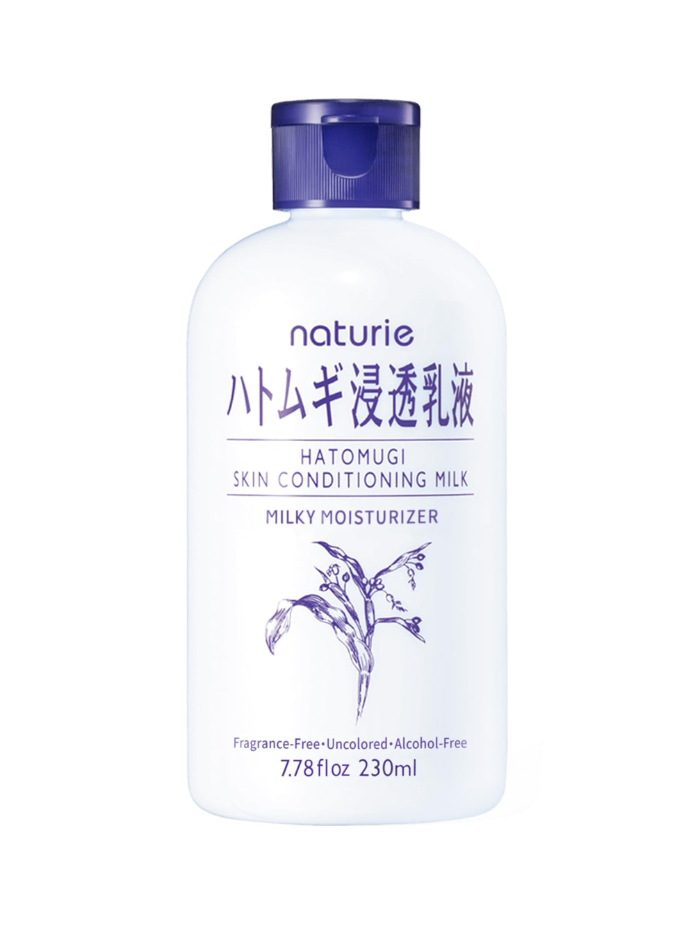 Naturie Hatomugi Skin Conditioning Milk bottle for all-over hydration.