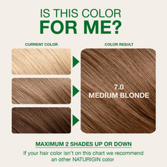 Naturigin after-color treatment tube focusing on hair nourishment and shine maintenance.