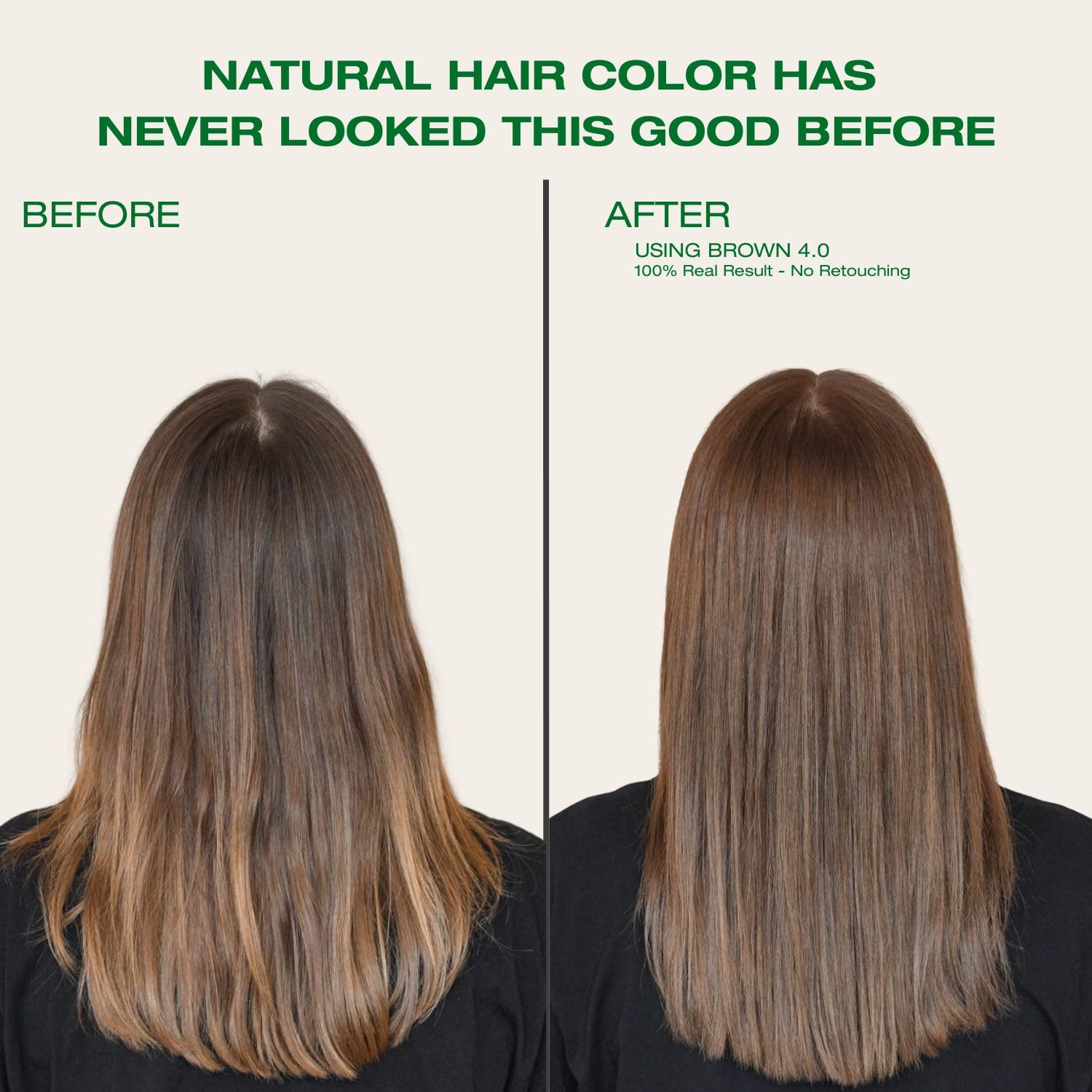 Naturigin gray coverage close-up illustrates 100% gray concealment with natural depth