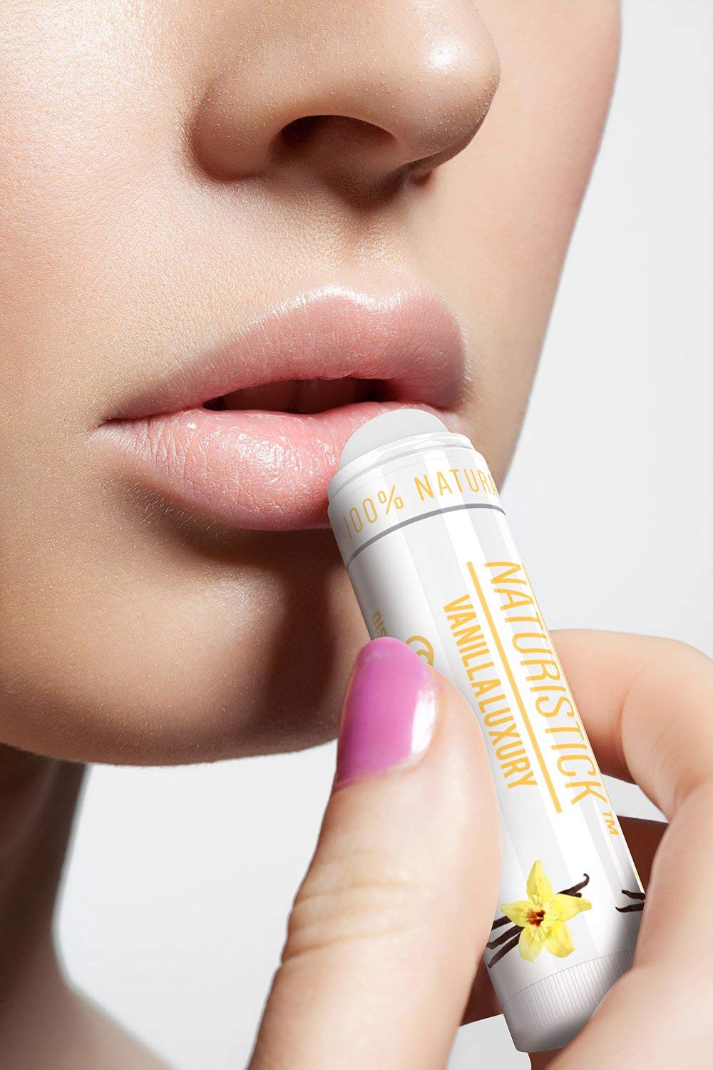 Naturistick lip balm in peppermint flavor delivers refreshing hydration with a cool finish.