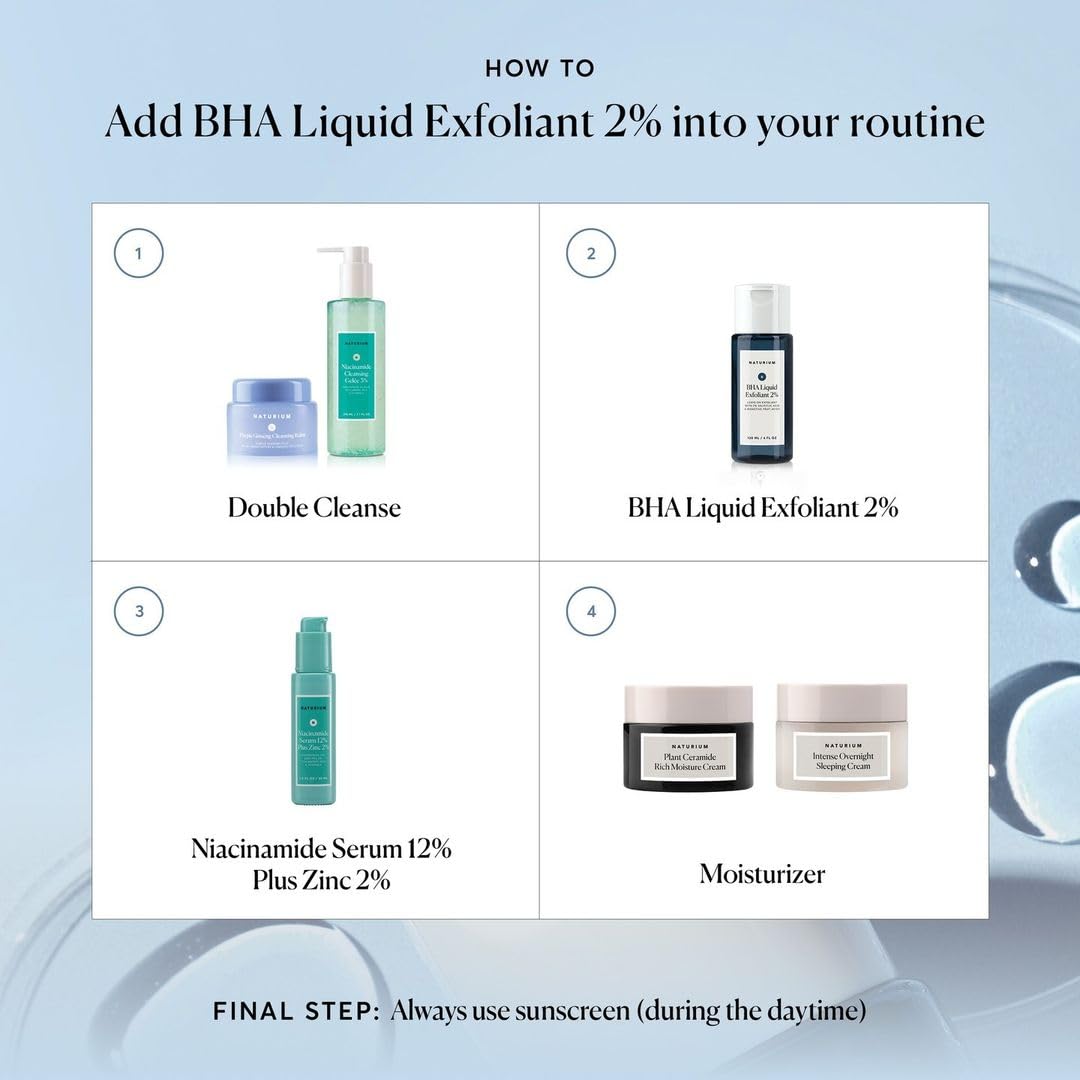 Naturium BHA Exfoliant made in USA with vegan, dermatologist-tested claims