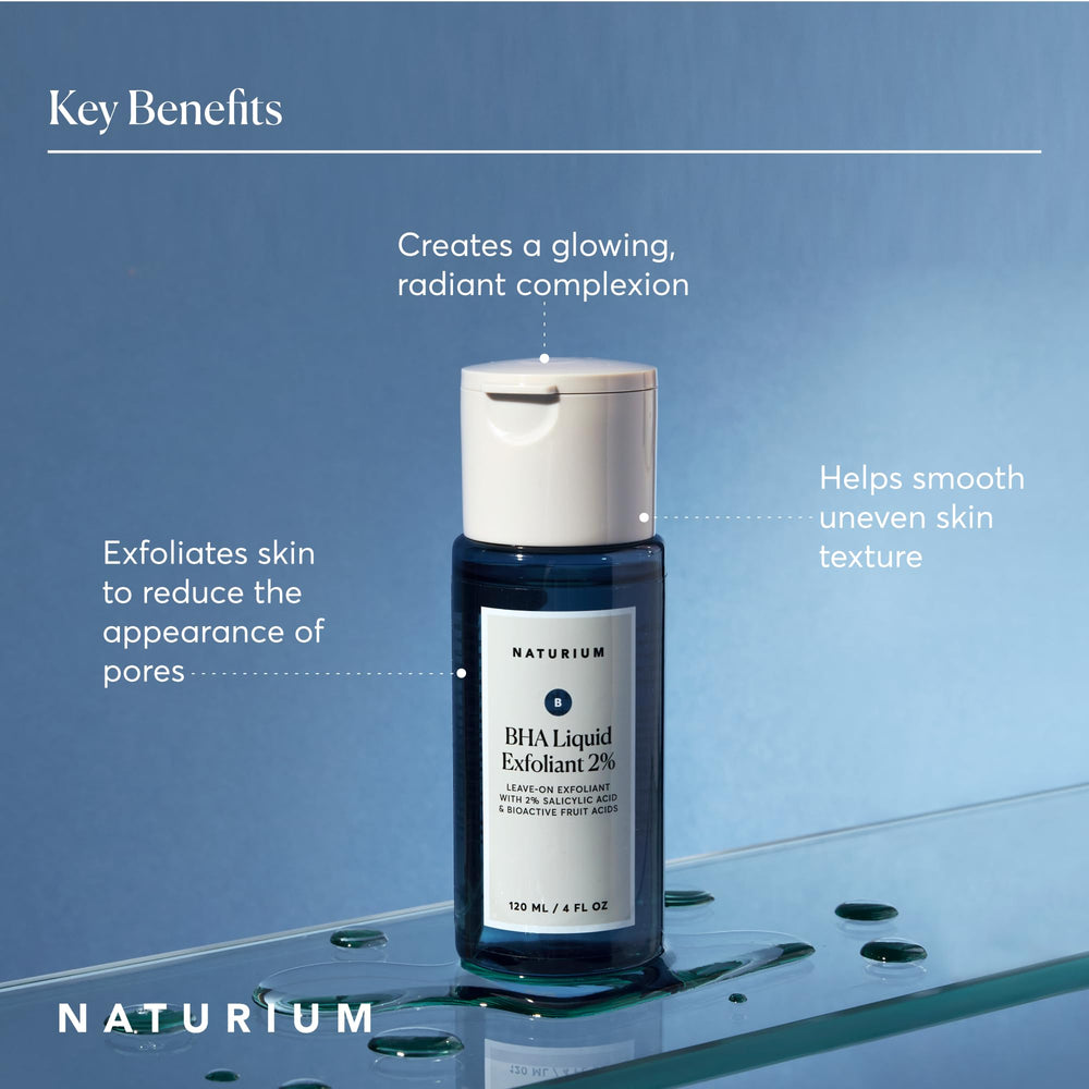 Pore refinement effect shown by Naturium BHA exfoliant results