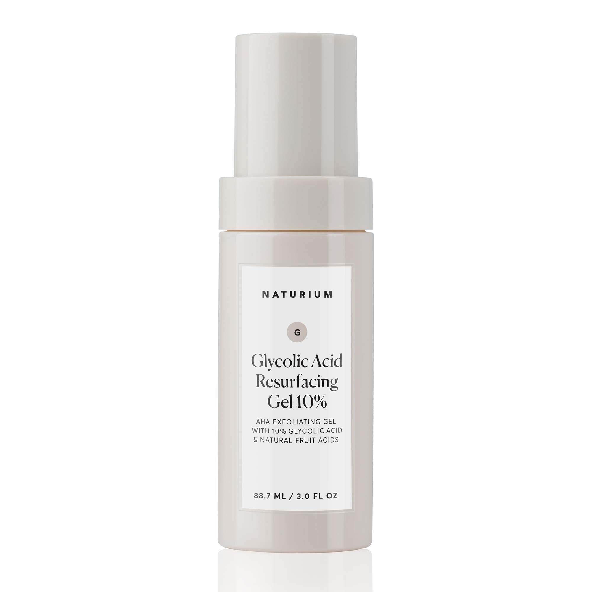 Naturium Glycolic Acid Resurfacing Gel apply step guide image shows proper routine