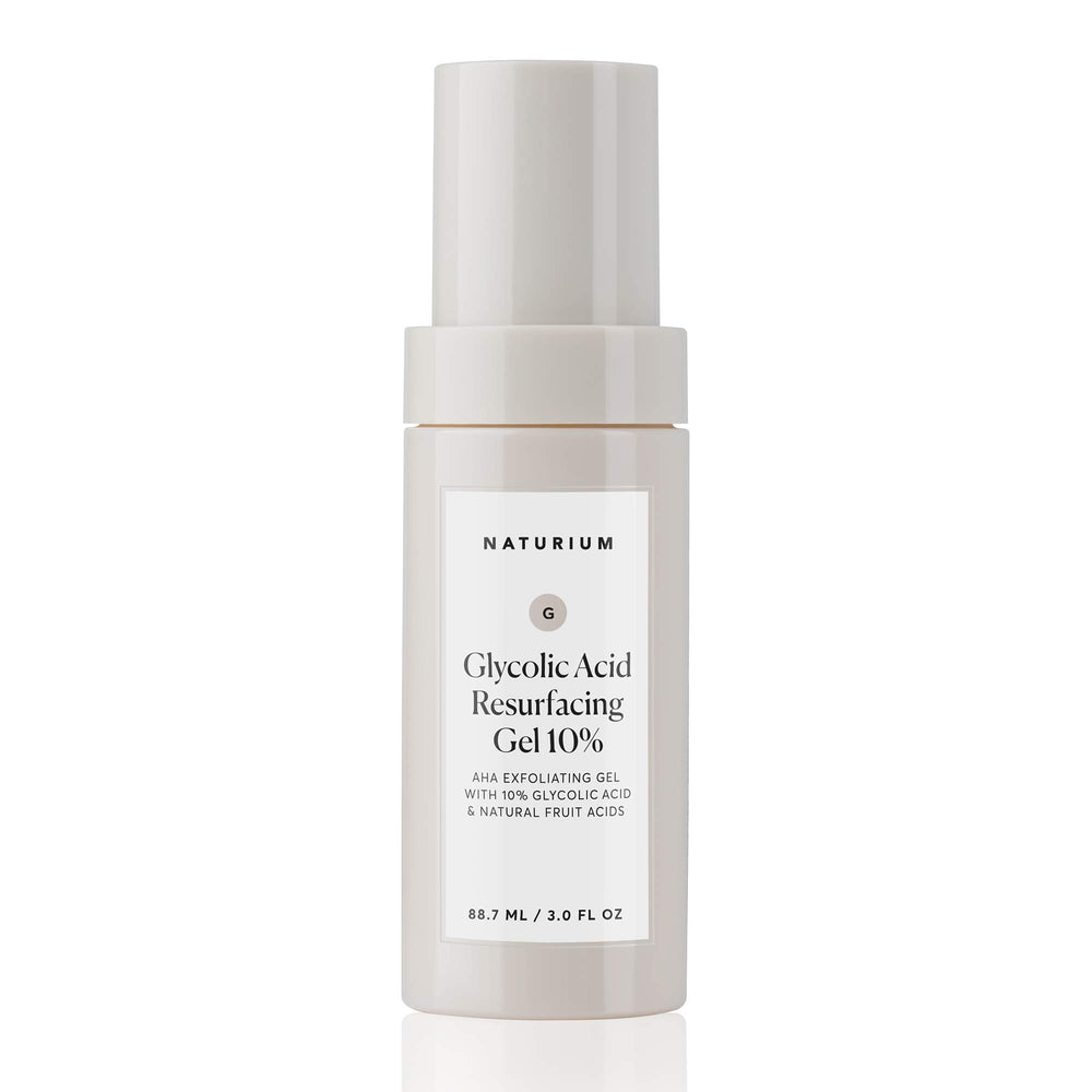 Naturium Glycolic Acid Resurfacing Gel apply step guide image shows proper routine