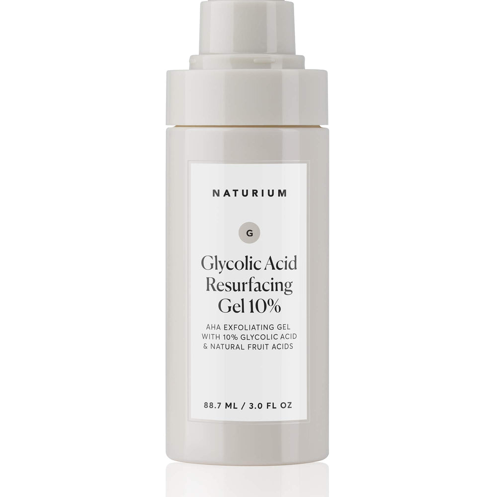 Naturium Glycolic Acid Resurfacing Gel packaging box shows 3 oz size